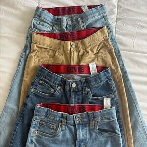 Levi’s Boys Jeans Bundle Size 12 – Slim Fit Denim Lot (4 Pair)